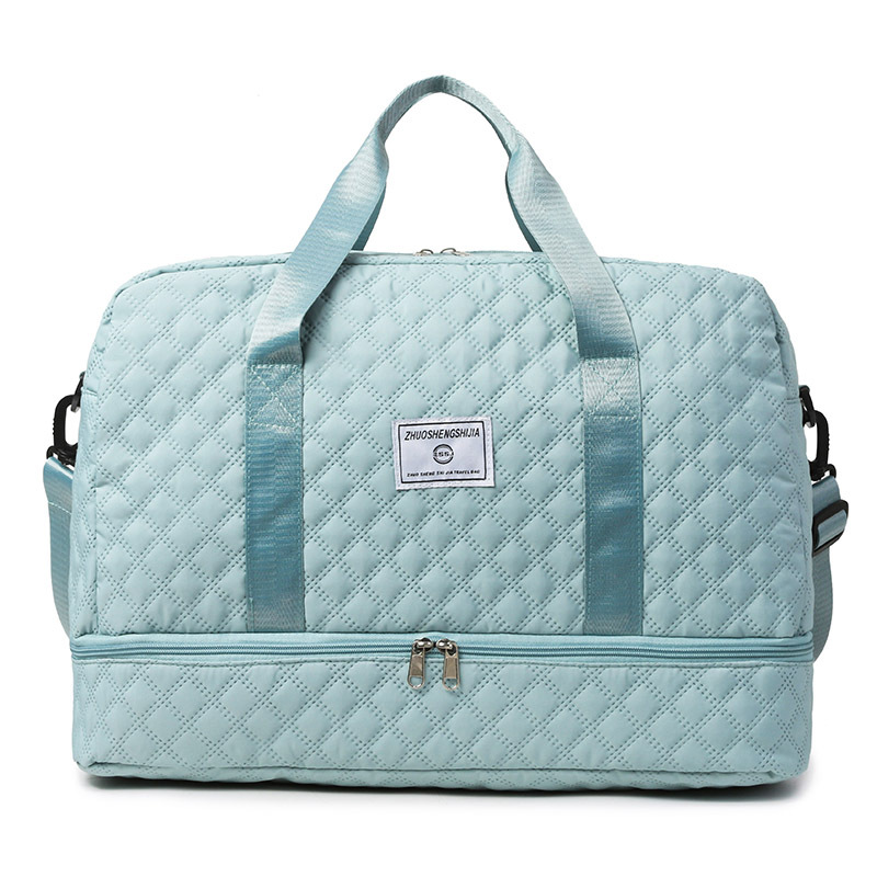 Moda corta distancia viaje rombo seco y húmedo separación deportes bolso de yoga fitness bolsa de gran capacidad de almacén de zapatos bolsa de viaje