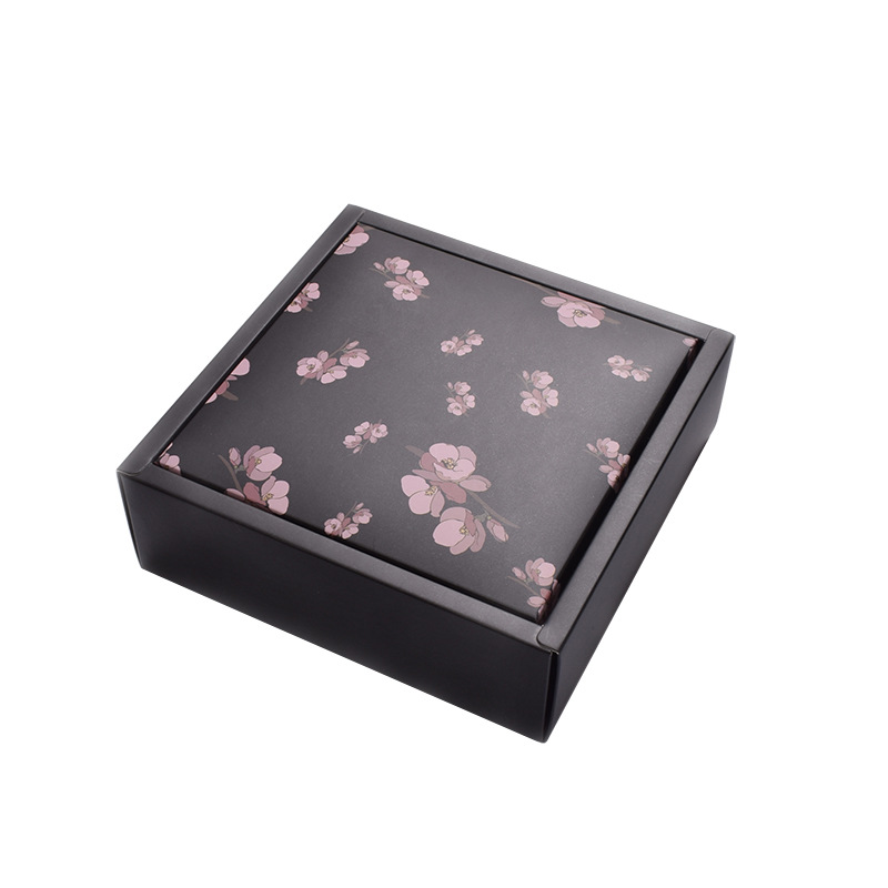 Caja de regalo de embalaje de pastel de luna de jabón hecho a mano de té de alta gama coreana 80g de embalaje de ropa de toalla Caja de regalo en stock