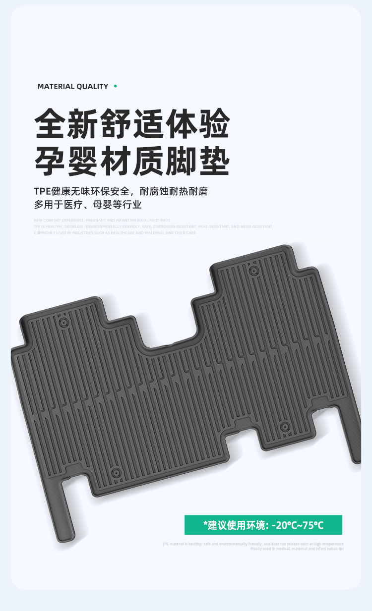 Suitable for 26 models of Lantu Taishan X8 car floor mats, custom-made TPE floor mats, fully eco-friendly trunk mat