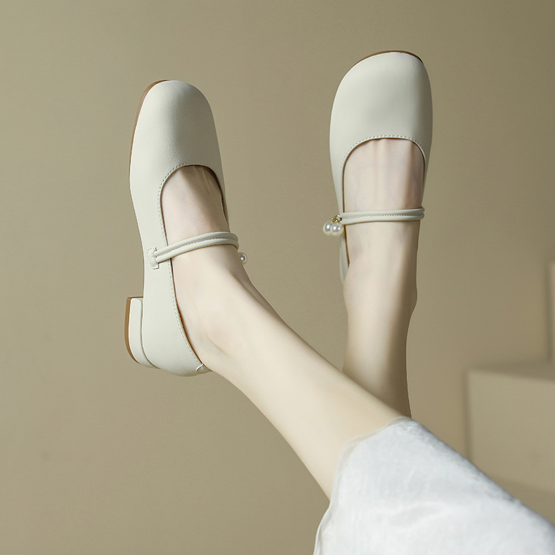 Traditional Chinese Style Soft Leather Mary Jane Ballet Flats_voghion.com