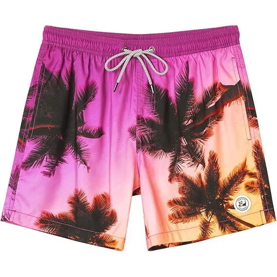 Men's Swim Trunks 5 Inch Swim Shorts Quick Dry Men's Swimwear Beach Shorts Mesh Lined Swim Trunks