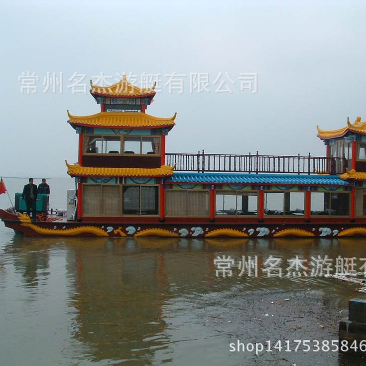 游玩画舫船 观光船 古风设计