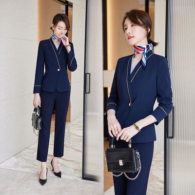职业西装套装女秋季新款时尚气质通勤西服外套珠宝店售楼处工作服