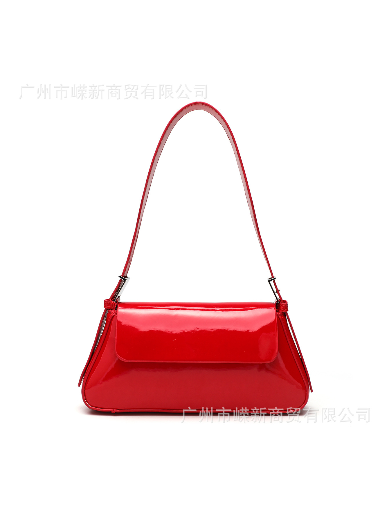 Bolso de Mujer ZR, Primavera 2025, Nuevo, Versátil, Moderno, Rojo, con Solapa, para Llevar al Hombro o Bajo el Brazo, Pequeño, para Año Nuevo y Bodas