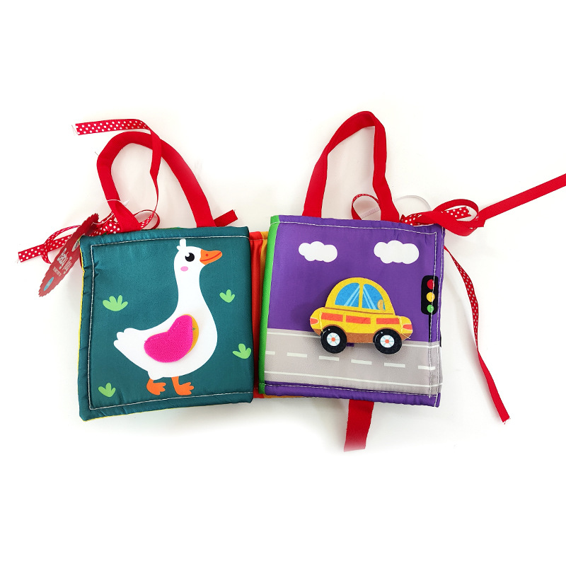 Cubierta de cama multifuncional transfronteriza Libro de la cubierta de la cama de bebé a prueba de desgarros tridimensional libro de tela animal juguetes prácticos