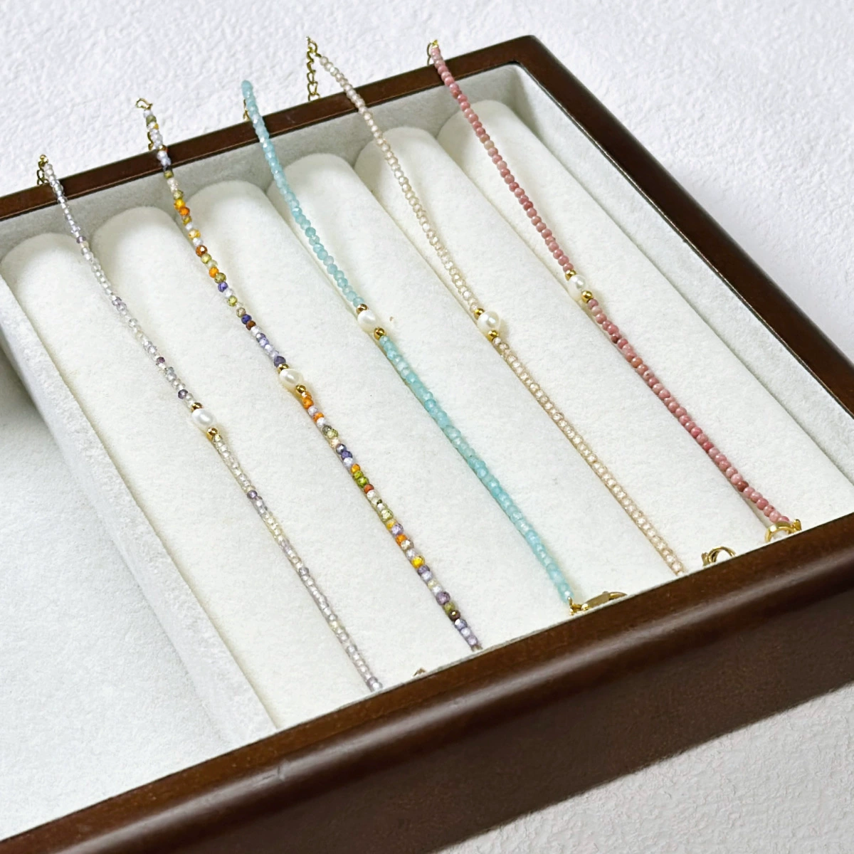 Минималистичный органический цирконий нержавеющей стали из жемчуга, браслет из бусин, универсальная цепочка, корейский стиль, стиль легкой роскоши, простой и элегантный дизайн
