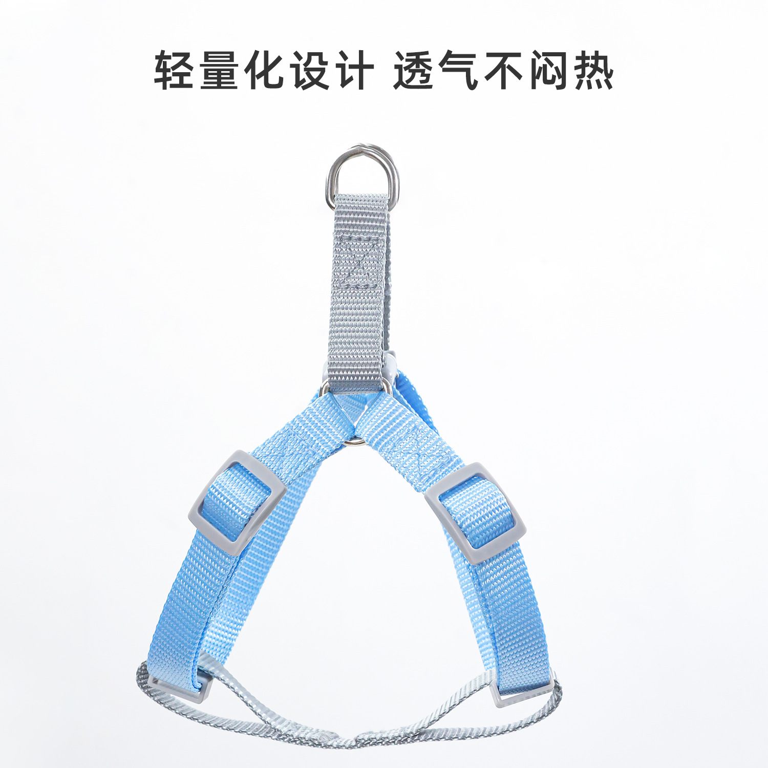 Macaron tracción cuerda nylon pecho trasero tracción perro caminando cuerda ajustable anti-rotura color sólido perro Correa en stock al por mayor