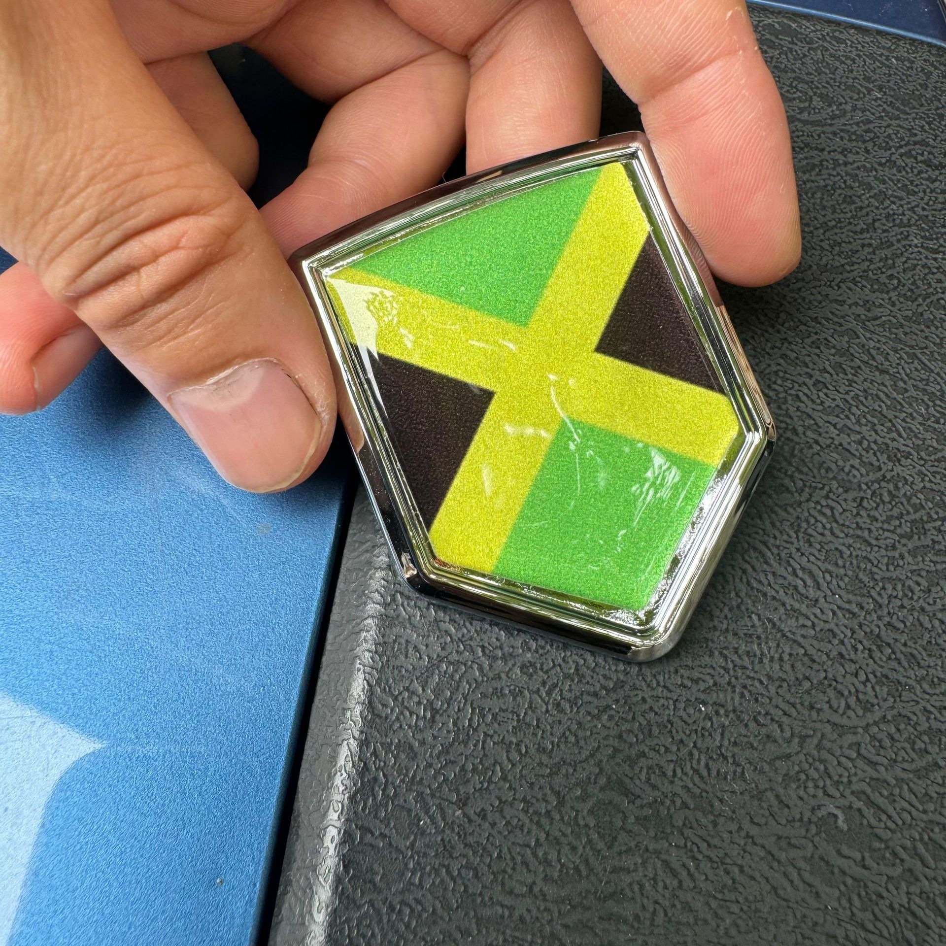 Amazon bandera nacional logotipo de automóvil de metal 3D estereoscópico bandera nacional auto etiqueta pegatinas mini etiqueta transfronteriza