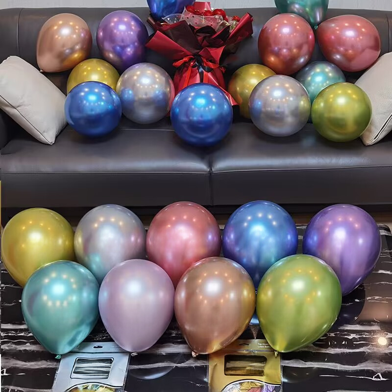 加厚金屬氣球5寸10寸12寸結婚生日氣球布置兒童氣球婚慶裝飾用品