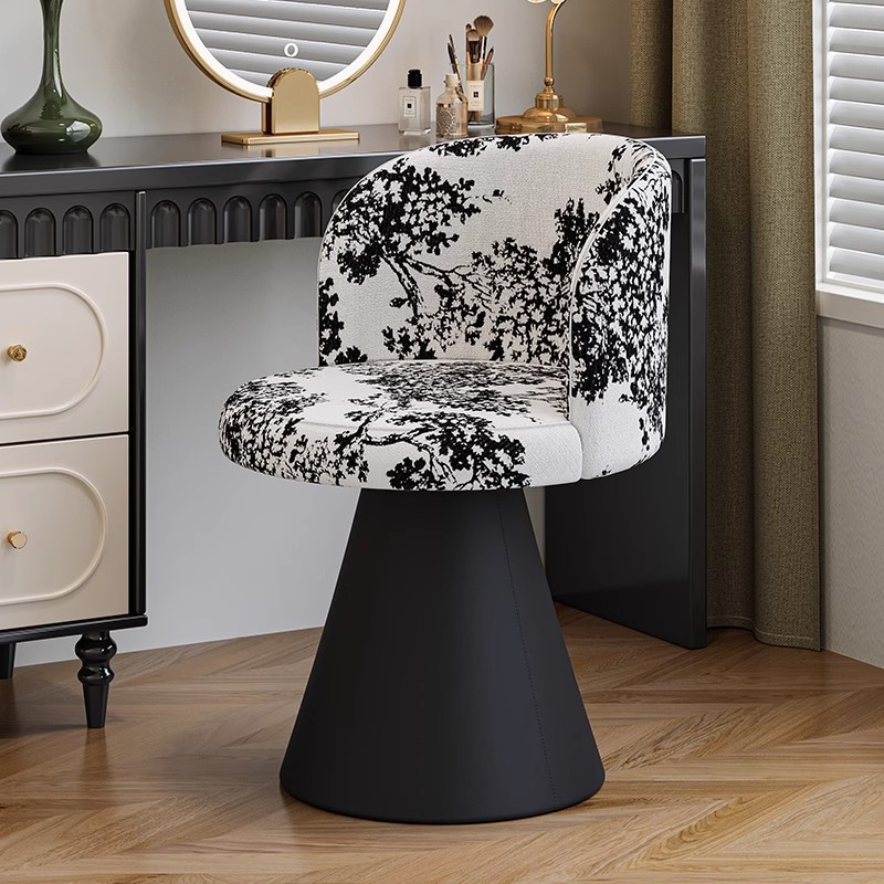 轻奢化妆凳家用女生卧室化妆椅美甲旋转梳妆台靠背椅简约梳妆凳
