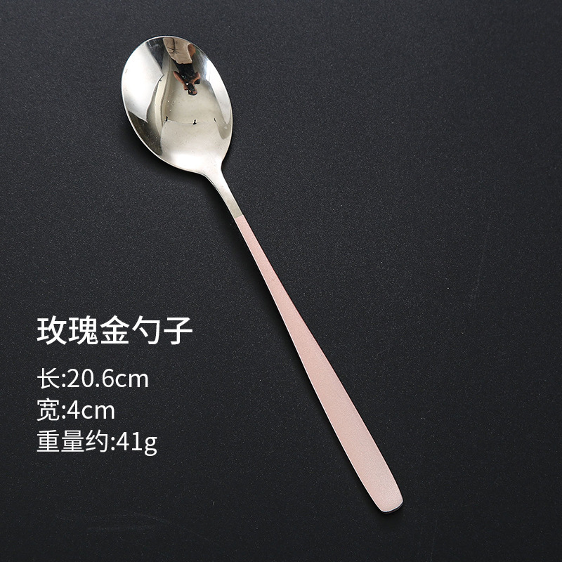 卸売り304ステンレス漢式スプーン箸セット家庭用箸創意食器洋食スプーン成人スプーン|undefined