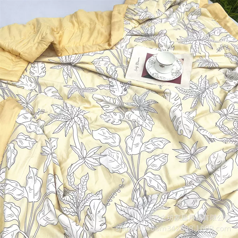 A类小清新竹棉双层纱夏被大豆纤维夏凉被夏季薄被子现货可批发