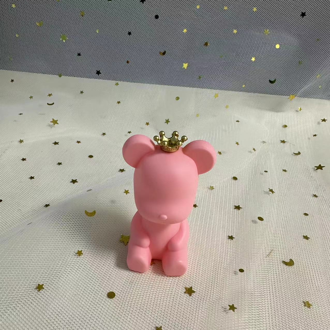 214 Día de San Valentín pareja corona oso pastel decoración oso conjunto vida propuesta confesión lindo hornear Decoración