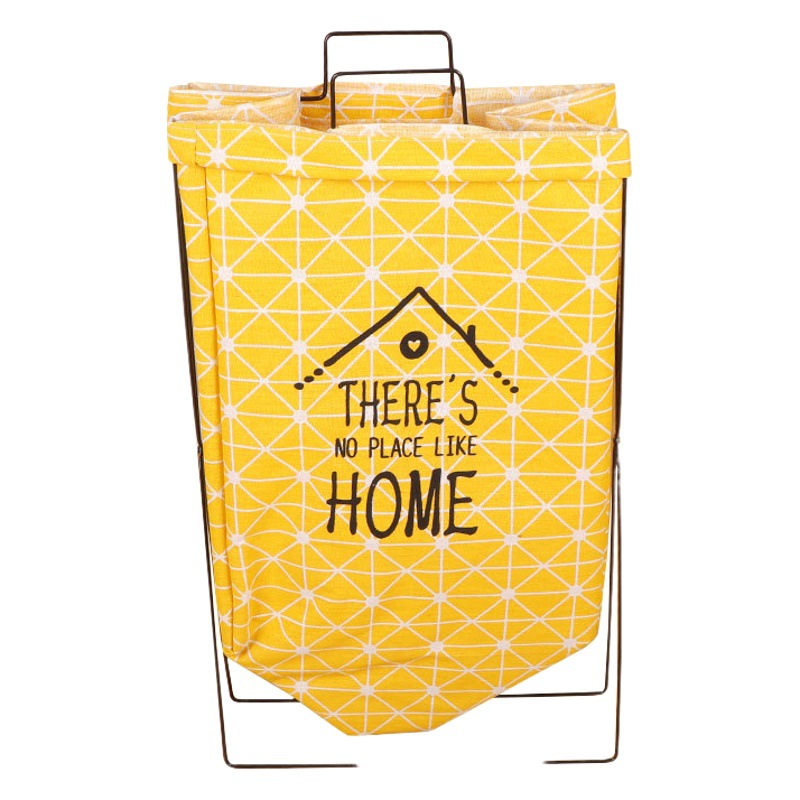 Bolsa de almacenamiento de algodón y lino plegable portátil soporte cesta de almacenamiento cesta de lavandería hogar ropa juguete Cubo de almacenamiento