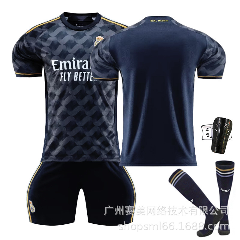 2324 Real Madrid fuera de zafiro azul Jersey N ° 10 Modrich 7 Winnie Croc 5 Bellingham fútbol uniforme traje