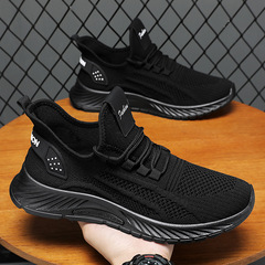 Running shoes 2024 spring new wholesale cross-border men's and women's fashion shoes trendy fly woven shoes casual sports shoes