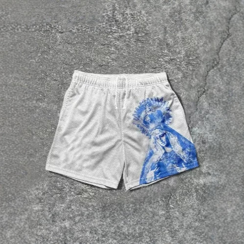 Virgin Mary Graphic Shorts Loose Basketball Gym Breathable Shorts Fitness Training Men's Shorts Virgin Mary Graphic Shorts Loose Basketball Gym Breathable Shorts Fitness Training Men's Shorts