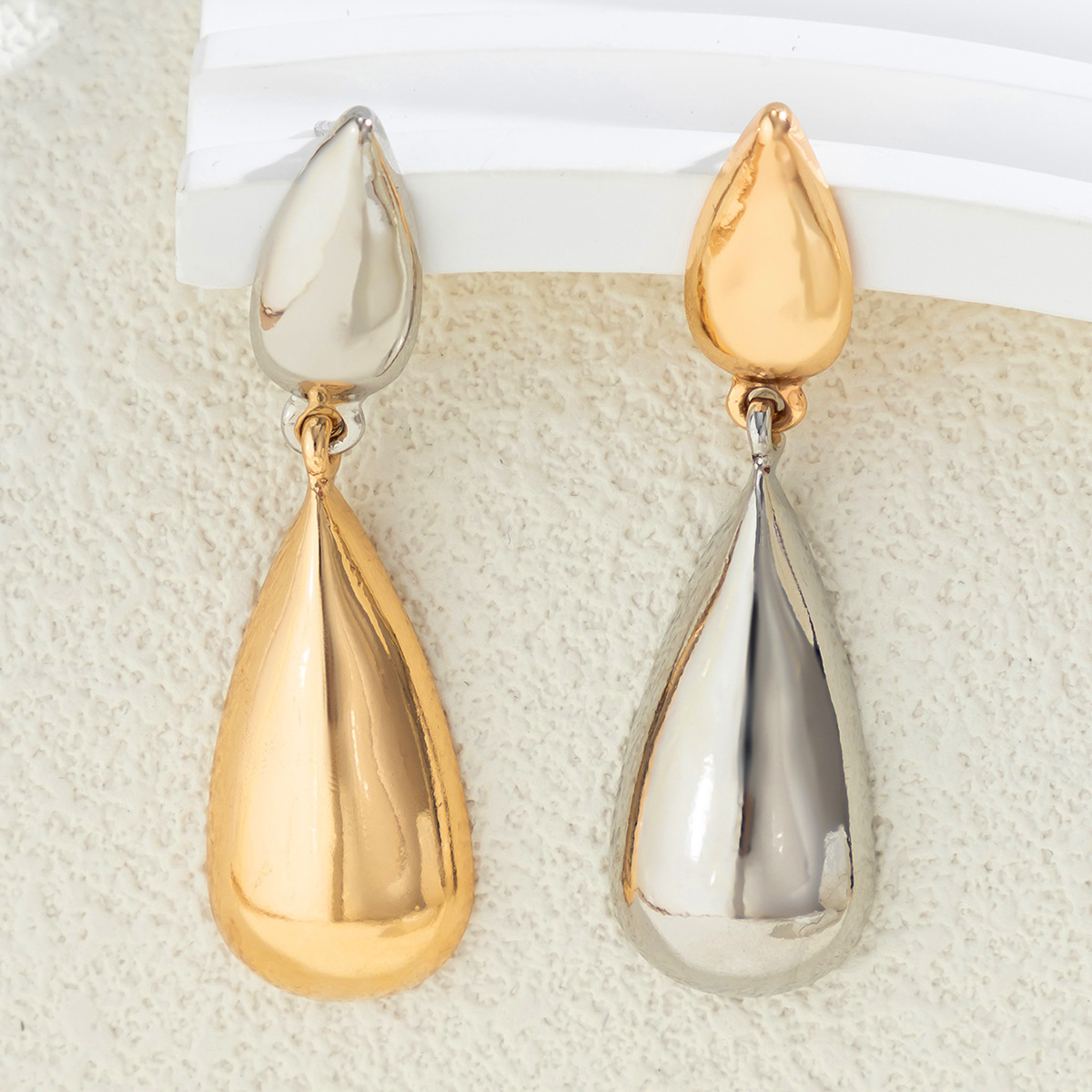 10g Weight Alloy Ear Needle Material Drop Earrings Classification 1 Pair Quantity Casual Occasion CCB Material Geometric Pattern Women's Gender Plating Design Simple Style Style 1 Pair Simple Style Geometric Plating CCB Drop Earrings 4