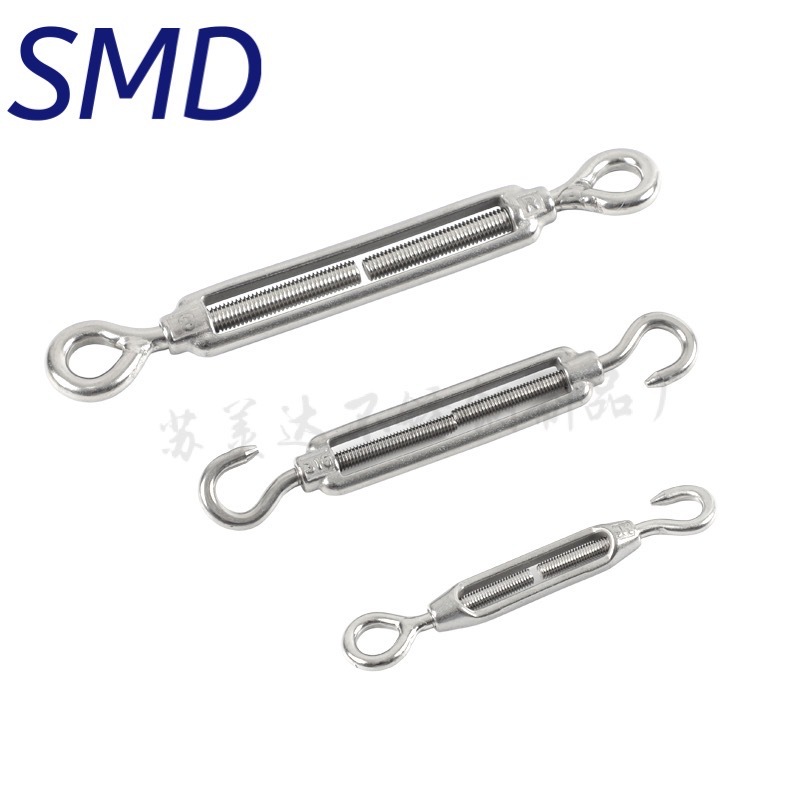 316不锈钢花篮螺丝 开体花篮钢丝绳拉紧器 紧线器M4M5M6M8M1012