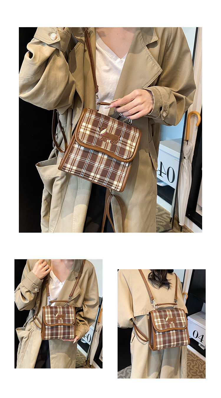 College-style backpack for women 2024 autumn new Dachshund student handbag, retro commuter crossbody bag undefined