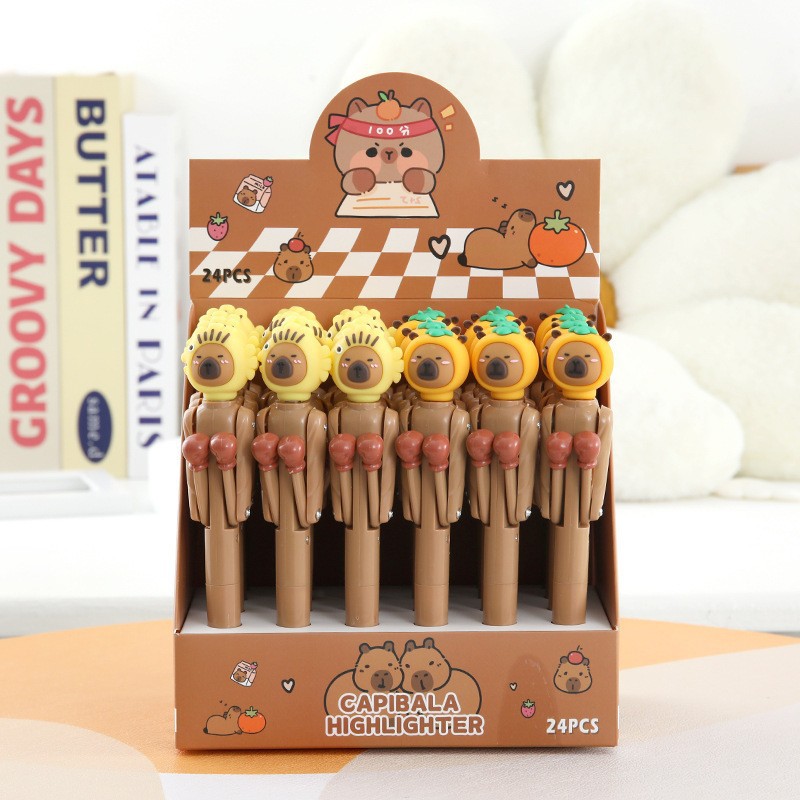 Bolígrafo de boxeo Kapibala Bolígrafo de descompresión divertido para estudiantes Premio de regalo creativo del día del niño Papelería transfronteriza para estudiantes al por mayor