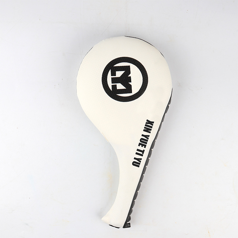 Adulto de doble hoja lateral kick Foot target taekwondo equipo de protección para niños Hall Sanda entrenamiento pierna de pollo objetivo de sonido objetivo de pie logotipo impreso