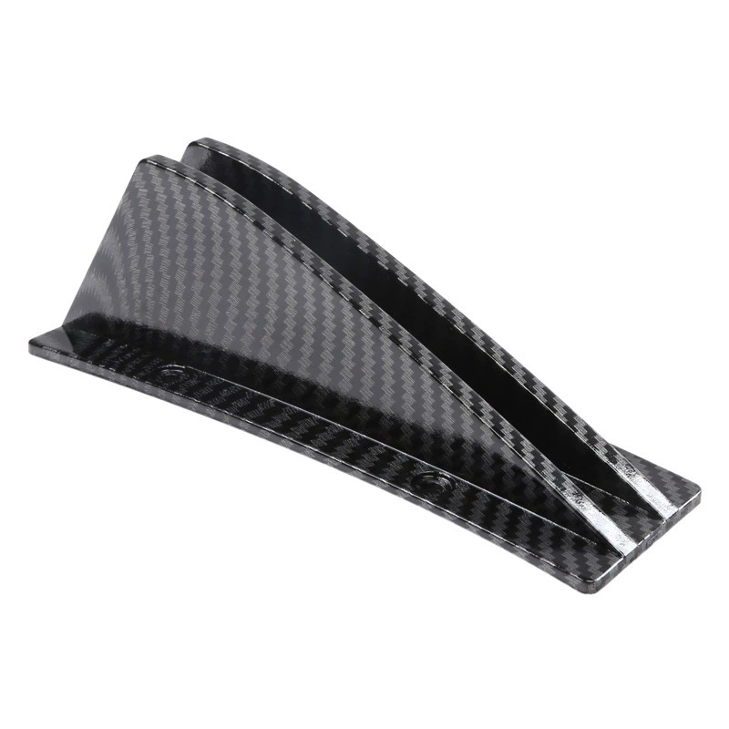 Автомобильный Универсальный треугольный двойной спойлер после спойлера с рисунком из углеродного волокна мини-Треугольный спойлер шасси задняя направляющая планка