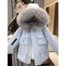 外贸女2025新款爆款秋冬儿童加绒加厚派克服女童韩系冬款棉服童装