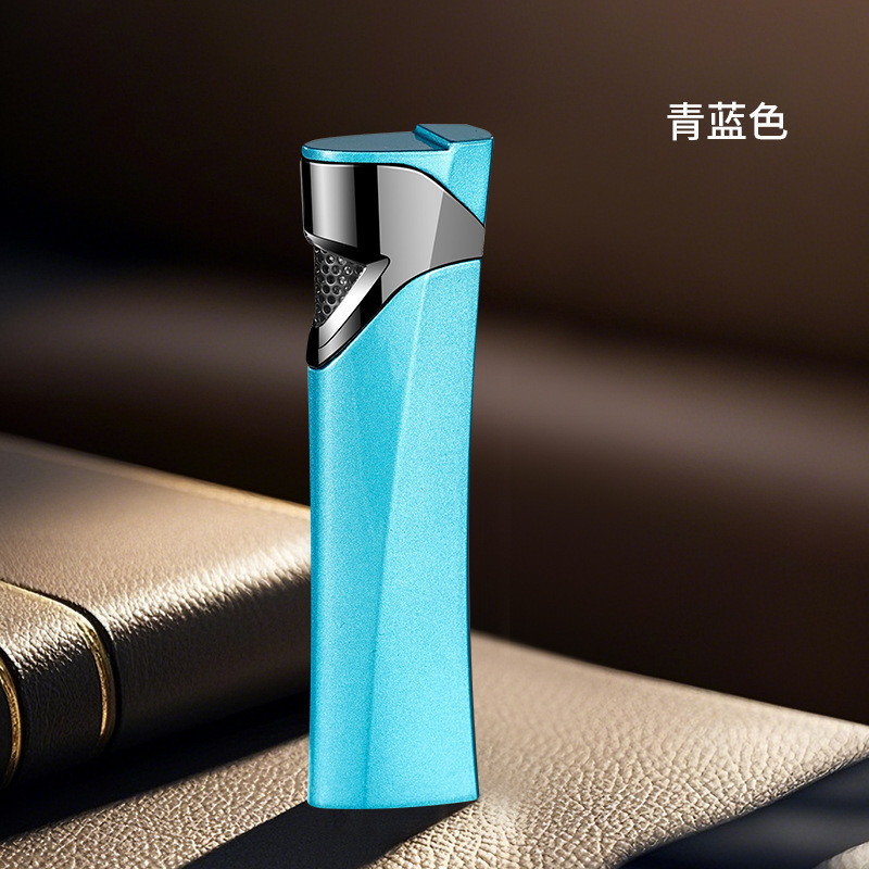 新款流线细长条防风直冲充气打火机便携纤细小巧高端礼品打火机|undefined