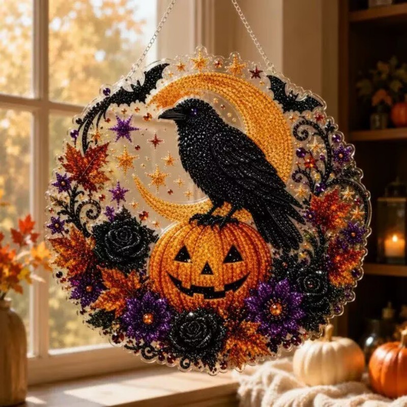 Raven Pumpkin Night