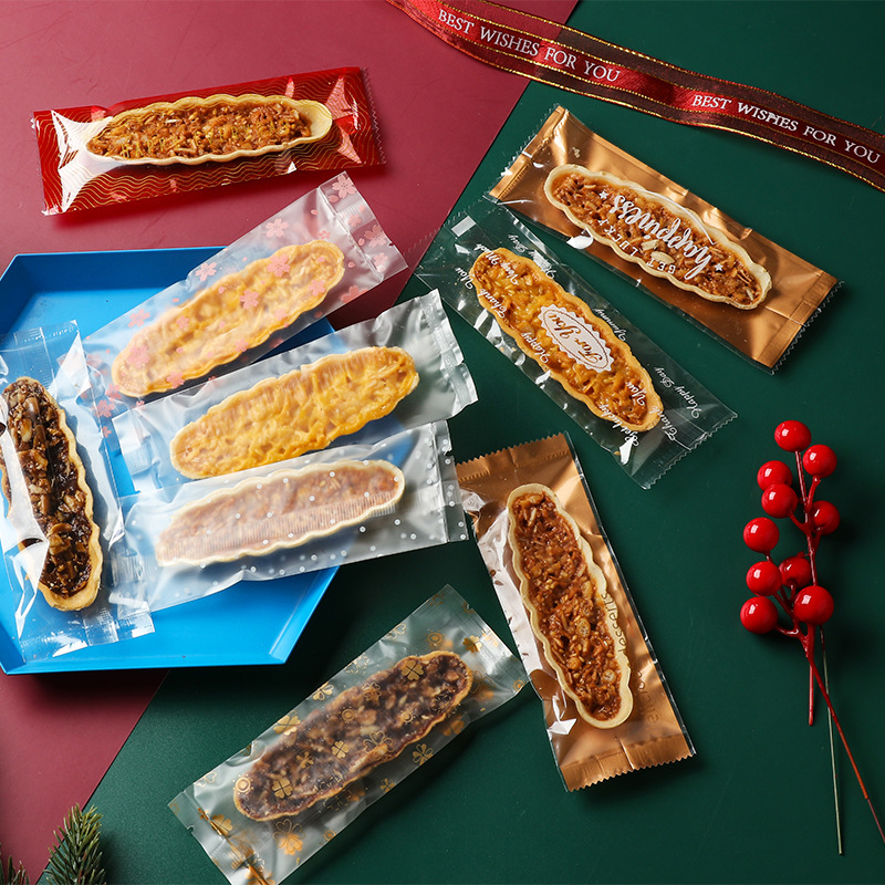 Bolsa de embalaje en forma de barco para pastel de arroz glutinoso en stock, embalaje de barco de arroz glutinoso crujiente con nueces, bolsa para galletas de turrón, embalaje a prueba de humedad image 3
