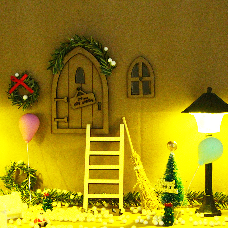 18 Dollhouse Mini Courtyard Christmas Decorative Sets Miniature scene BJD simulation model