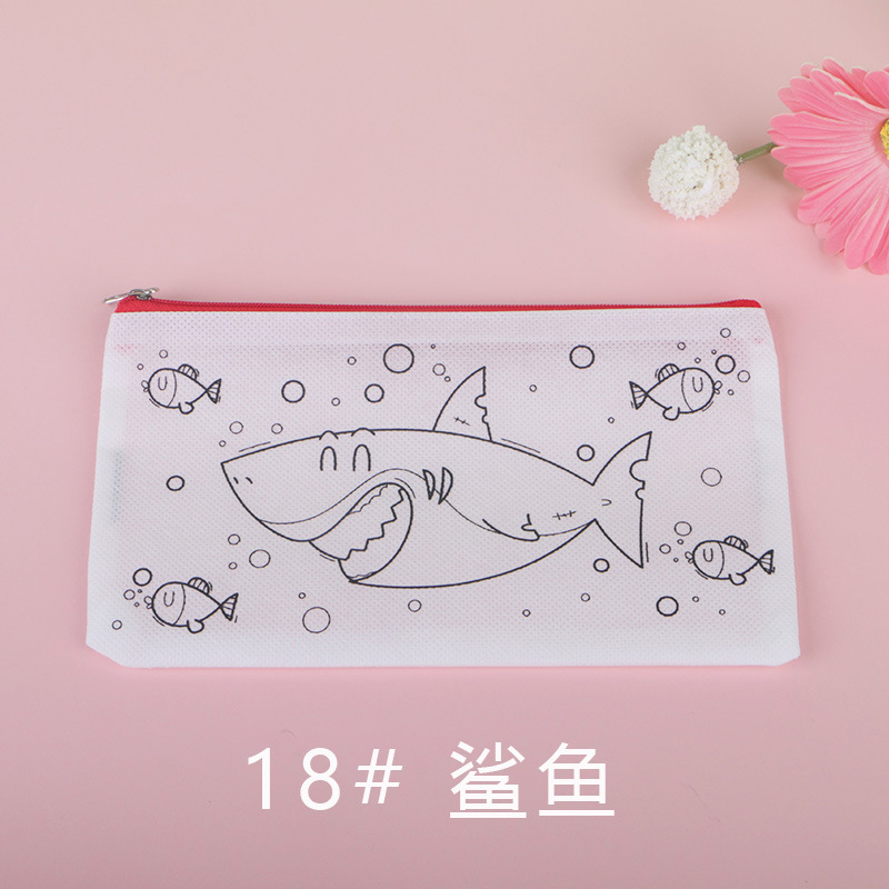 BBY不織布落書きペンケースセットTIEB漫画DIYペイント子供入学祝いパーティー塗り絵バッグCPCE|undefined