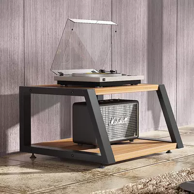 Electric car big tripod, Amplifier Cabinet Machine Audio-visual Cabinet - q02-light-walnut-2-layers