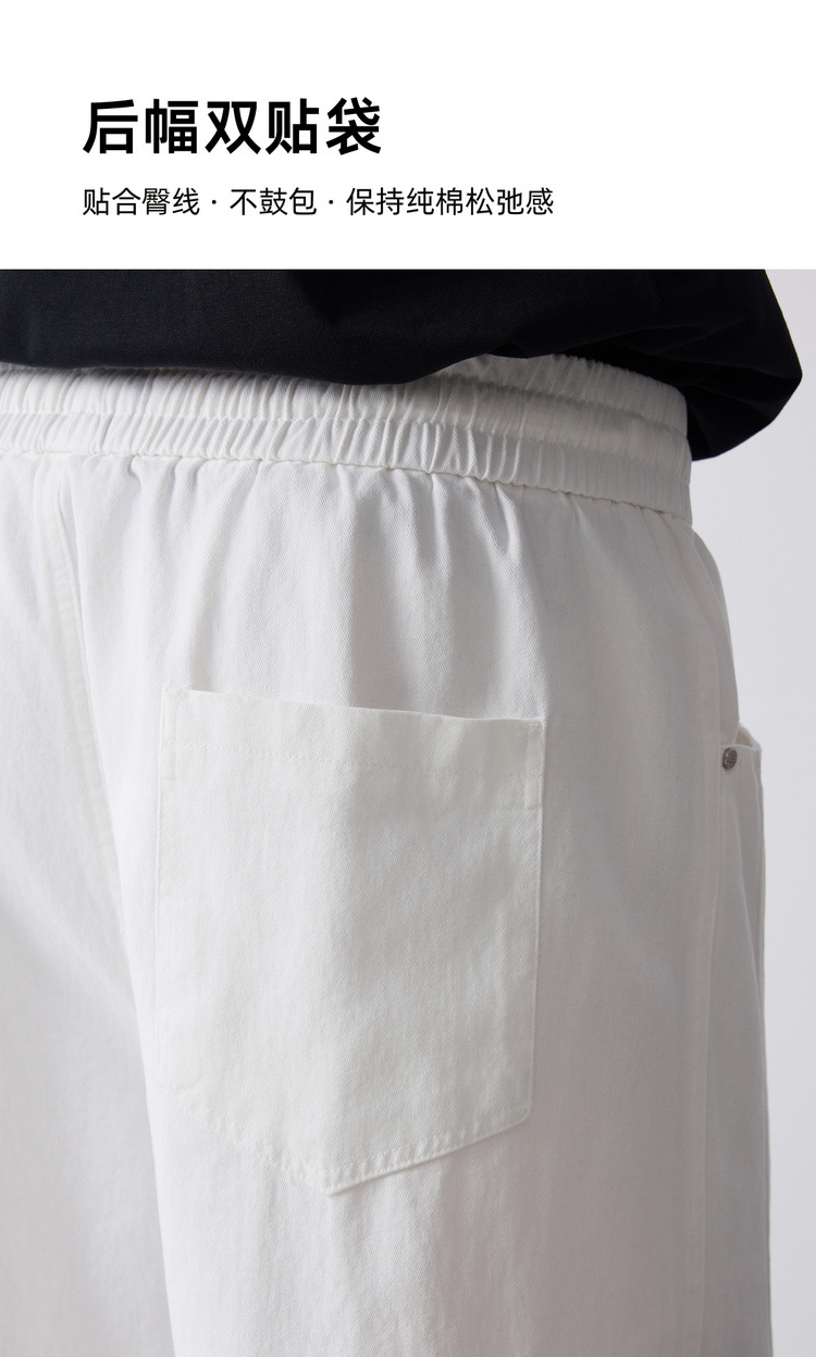 Quần jean nam ống rộng phong cách Mỹ chất liệu cotton — đen chi tiết 6