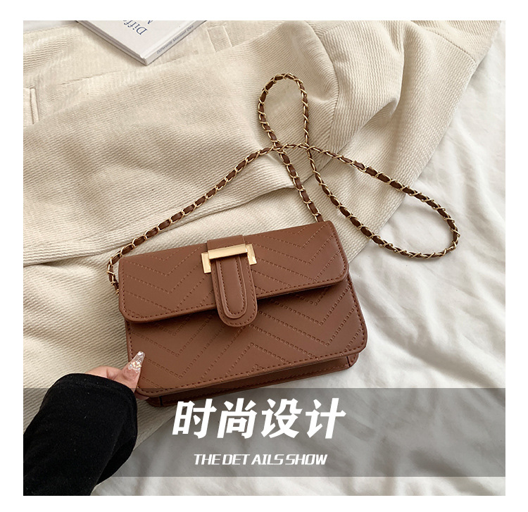 High-end texture checkered tattoo line small bag for women, 2024 new style, simple and trendy, versatile chain single-shoulder crossbody bag undefined
