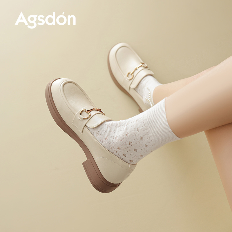 Zapatos Denlefour de otoño para mujeres 2025, nuevos tacones gruesos, zapatos de cuero negros de estilo británico, zapatos de sola suave para viajar