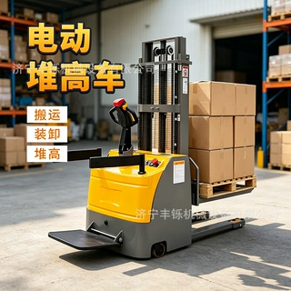 站驾式电动叉车2吨3吨堆高车全自动升降堆垛车仓储托盘装卸升高车