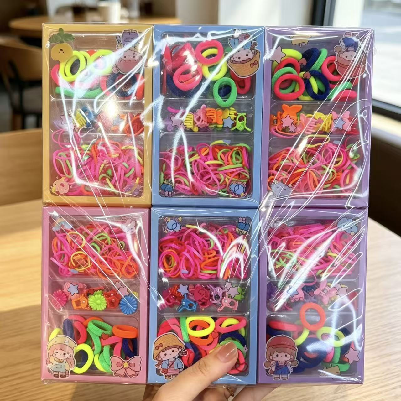 Mini Pinzas para Cabello de Niños de Plástico en Caja para Flequillo