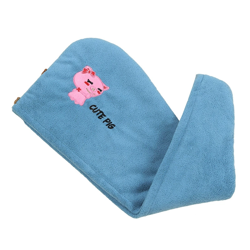 Coral velvet hair towel, soft dry shower cap, scarf, wholesale, increased thickness, internet celebrity, with embroidery