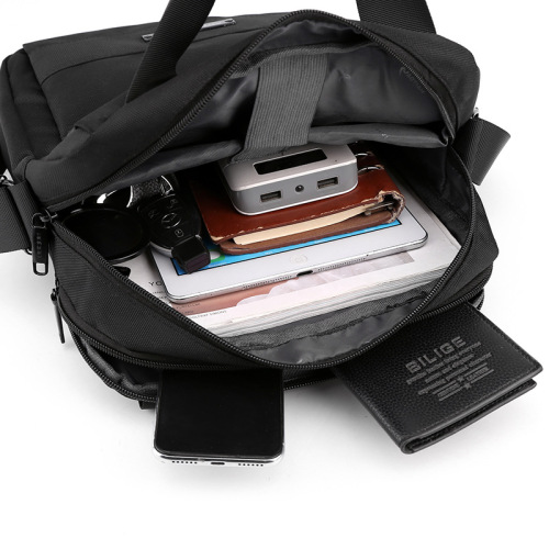 Ottien 12-inch briefcase shoulder bag crossbody bag tote bag Oxford cloth bag laptop bag business casual bag 0697# 