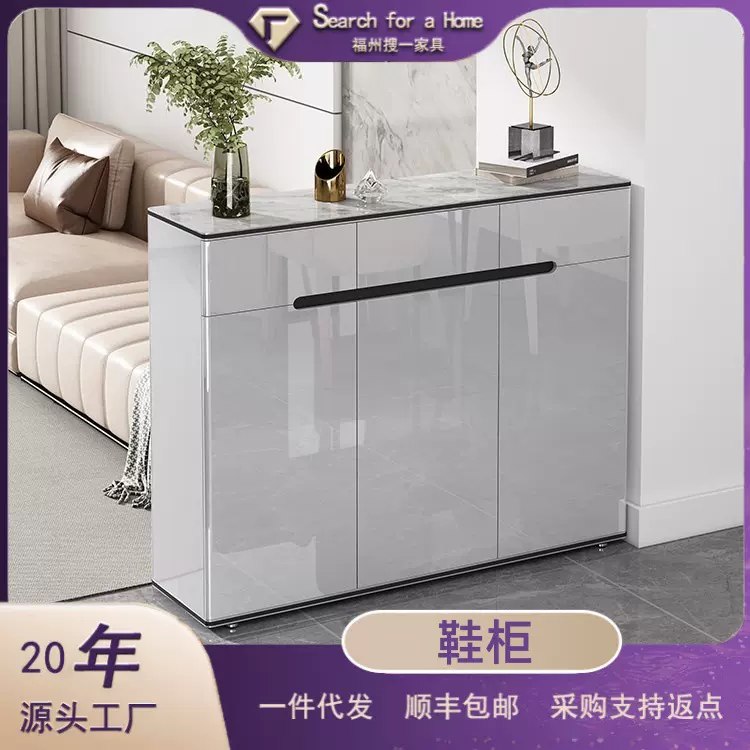 鞋柜家用门口新款2025爆款室内入户收纳柜一体靠墙多层楼道玄关柜