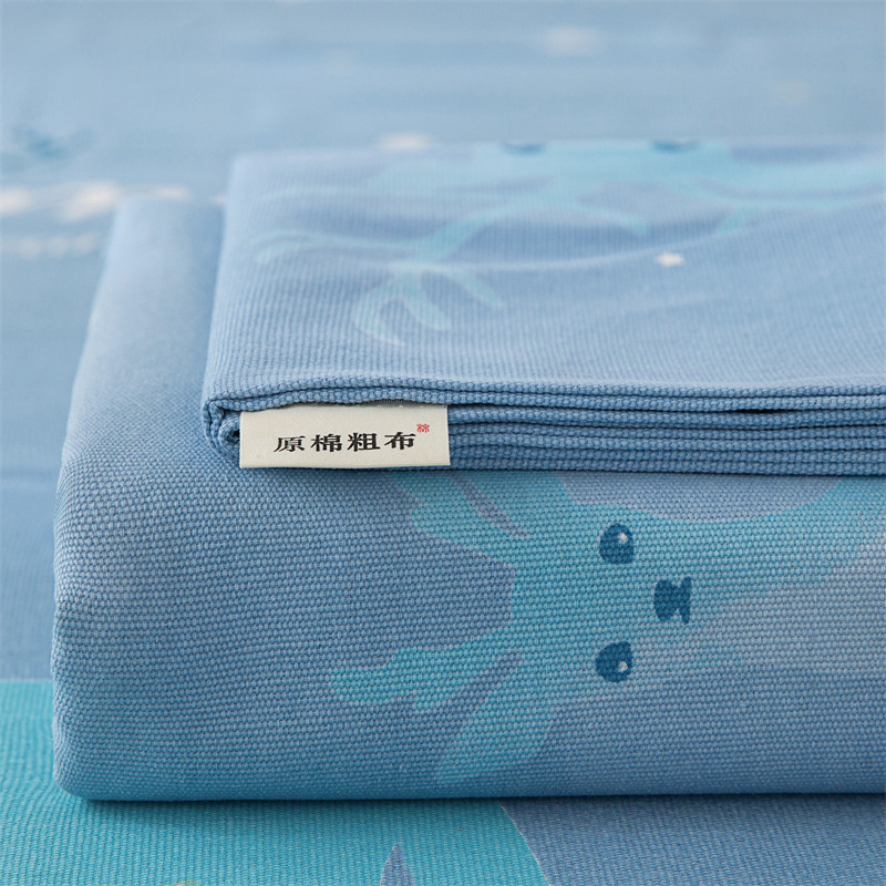 Sábanas de tela gruesa vieja de algodón puro pieza individual 100 algodón individual dormitorio doble cama gruesa funda de almohada de tres piezas 2024 invierno