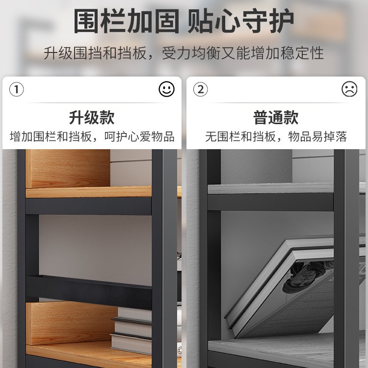 Estantería de almacenamiento rack piso hogar hierro multi-capa almacenamiento sala de almacenamiento estante pequeño simple estante de madera de acero estantería