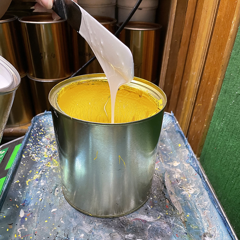 Pintura de pulverización PU pintura UV pintura acuosa tinta de superficie de pintura de mano fábrica de serigrafía resistente al desgaste, aguas residuales, tintura semilustrante