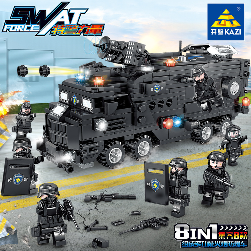 Kaizhi Swat Headquarters Command Vehicle Educational Assembly Building Blocks Compatible with Lego for Children Kaizhi Swat Headquarters Command Vehicle Educational Assembly Building Blocks Compatible with Lego for Children