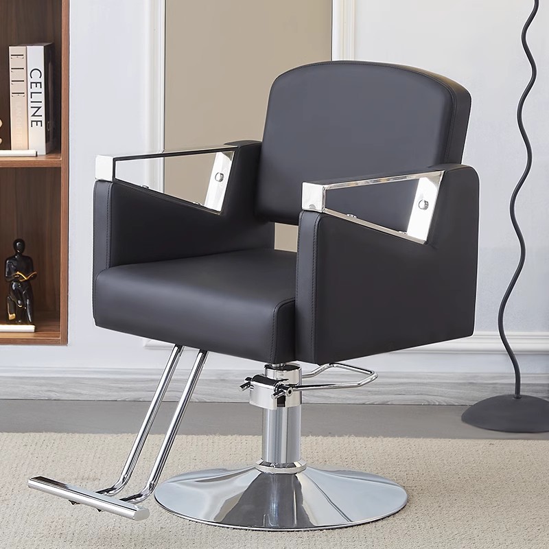 Silla de peluquería transfronteriza puede girar fábrica de silla de peluquería directa silla de peluquería silla de peluquería silla de corte de pelo elevación image 9