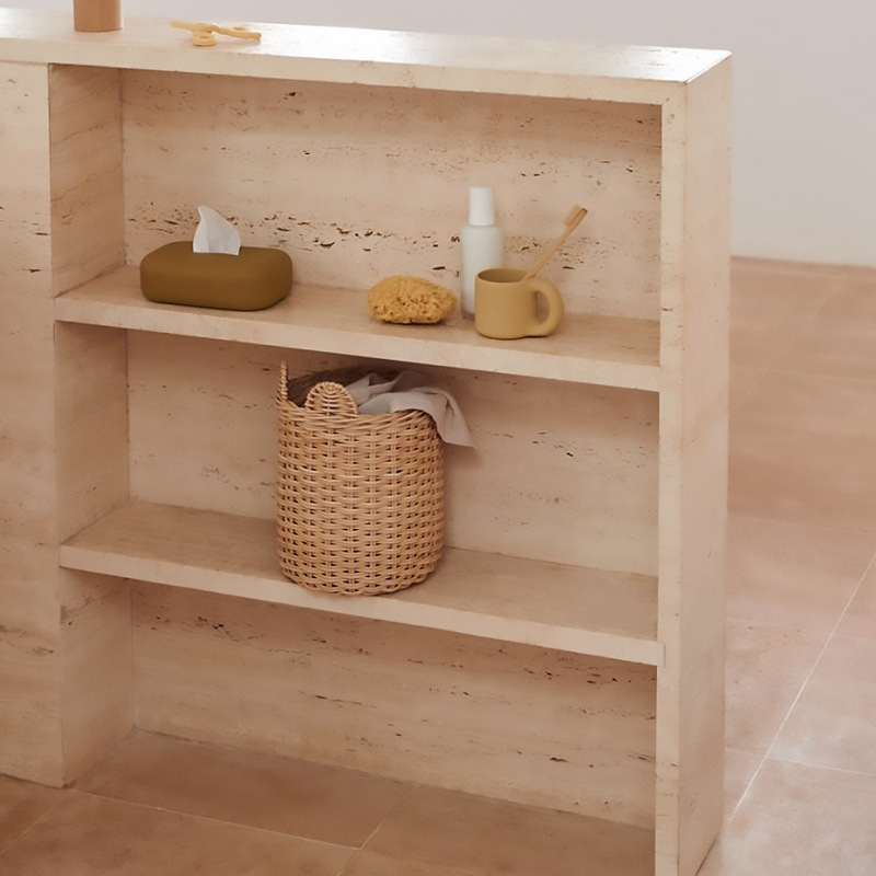 Nuevo estilo creativo tubo largo tela de caña artesanal cesto de almacenamiento de verduras, frutas, cesto de artículos de gran tamaño sala de estar dormitorio