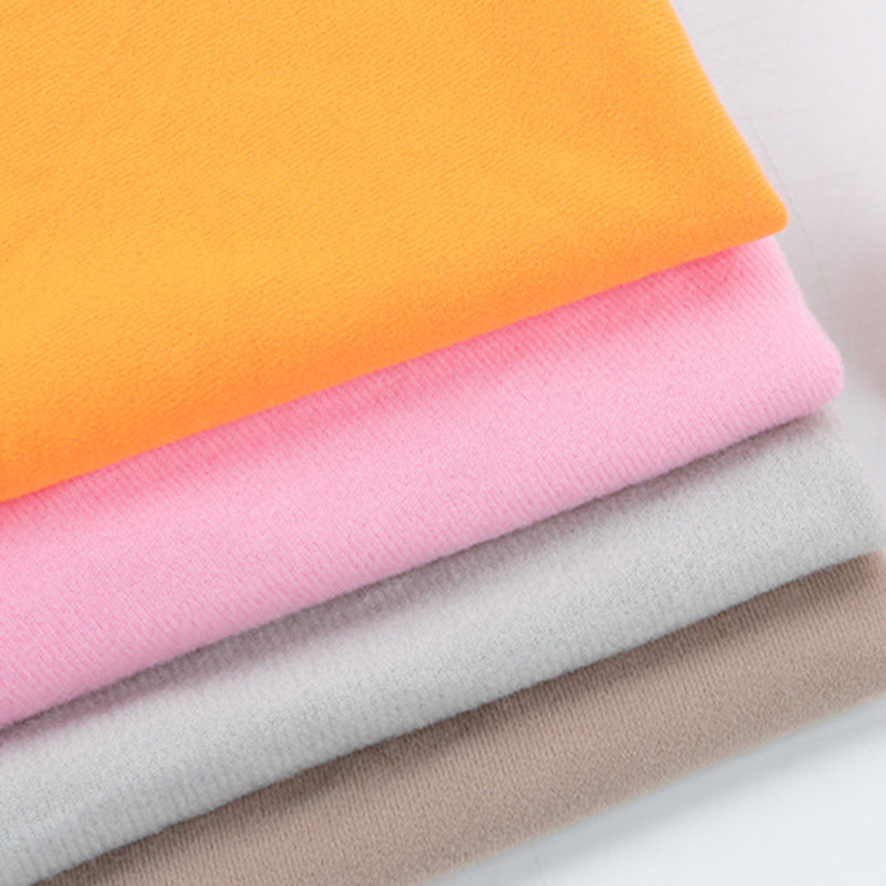 现货120-140克圈绒边纶布经编拉毛玩具魔术贴抱枕箱包内里复合布