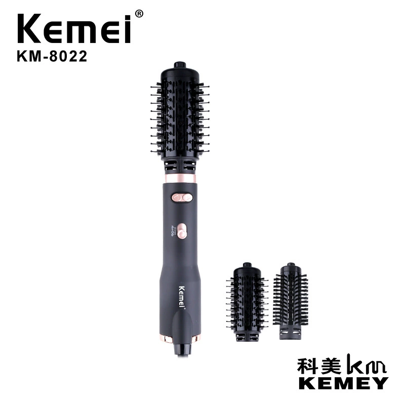 Расческа с горячим воздухом Kemei KM-8022 Женская стильная штанга для завивки волос Многоскоростная Регулировка Звуковая волна Вибрация Выдувание волос и парикмахерская расческа